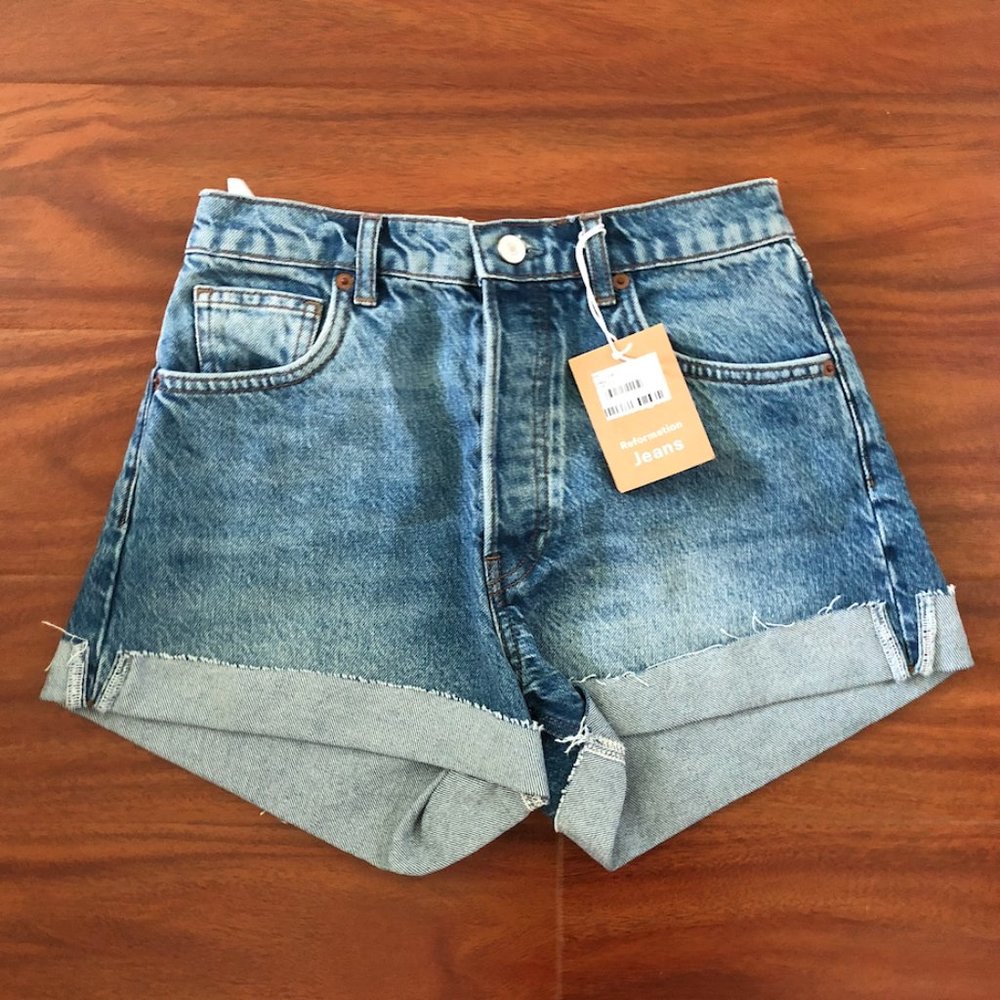 💜 REFORMATION NWT Charlie Cuffed High Rise